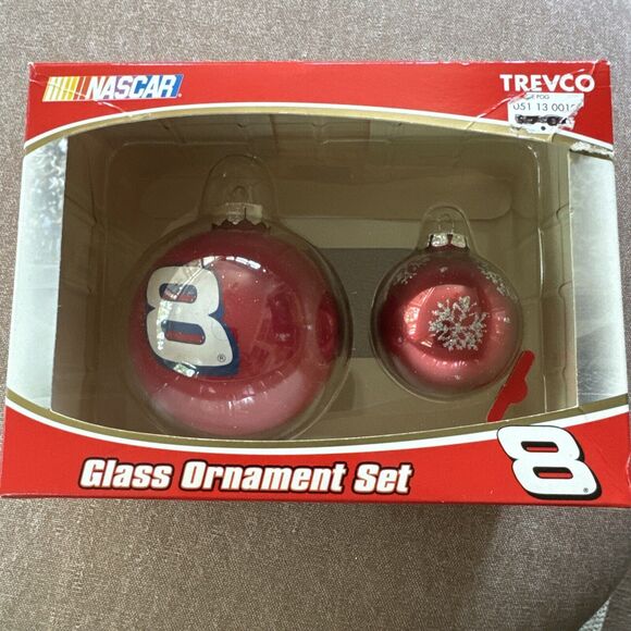 Nascar Dale Earnhardt Jr #8 2 Pack Ornament Set In Package* - Picture 1 of 8